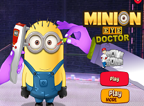 Minionul la doctor din cauza ochilor