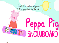 Purcelusa Peppa se da cu snowboardul