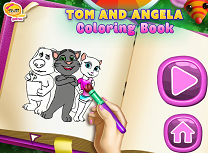 Tom si Angela de colorat